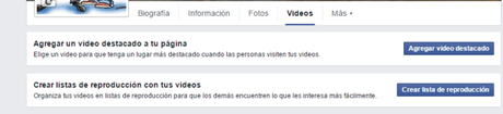 videos y listas facebook