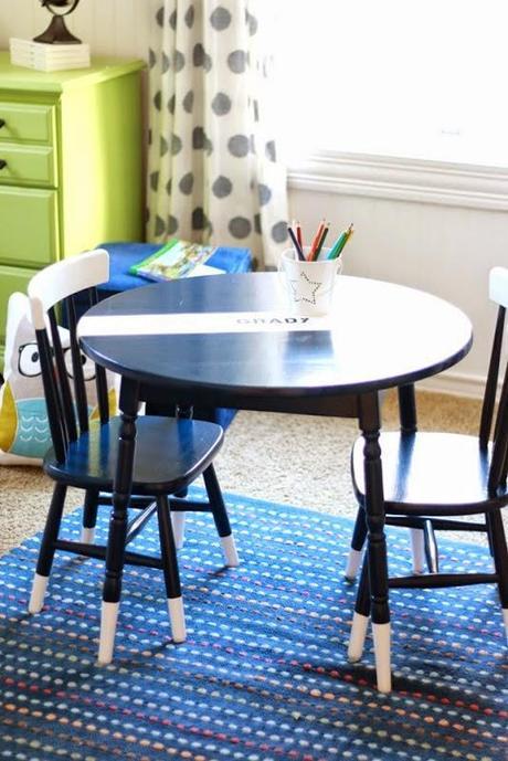 DIY cambiar una mesa infantil de chica a chico