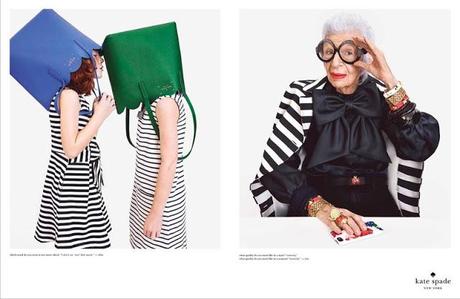 Karlie Kloss y Iris Apfel posan juntas para Kate Spade