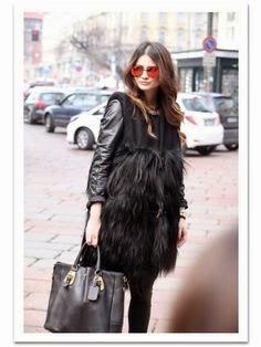 ¿Cómo llevar los abrigos de pelo sintético?