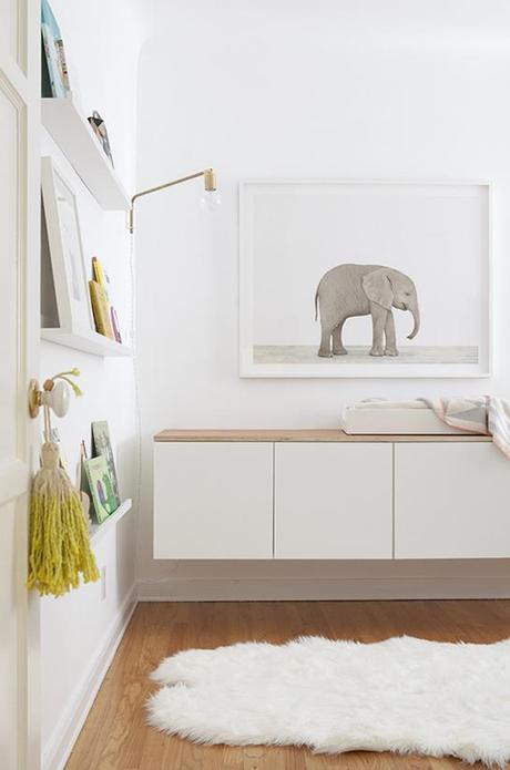 Elefantes en nuestra decoracion. Un dormitorio infantil delicado
