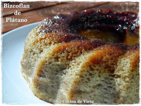 Bizcoflan de plátano