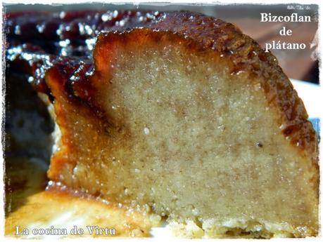 Bizcoflan de plátano