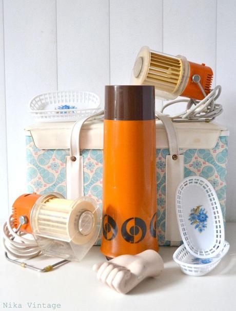 vintage, camping, termo, nevera, objetos vintage, decoracion, estilo de vida, ventilador, juegos de aperitivo
