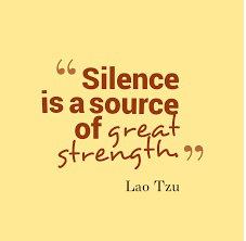 El silencio es una fuente de gran fuerza
