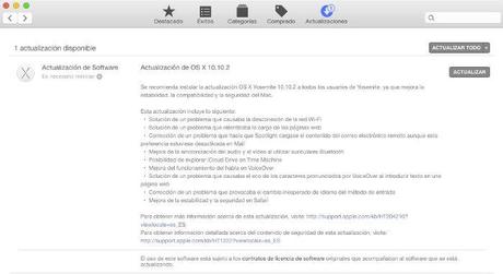 Actualización de OS X Yosemite