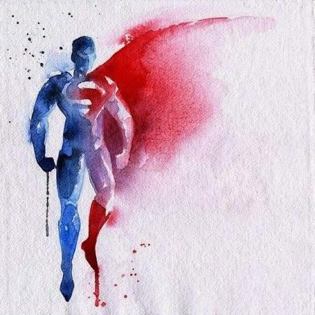 Retratos minimalistas de superhéroes