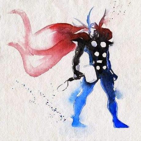 Retratos minimalistas de superhéroes