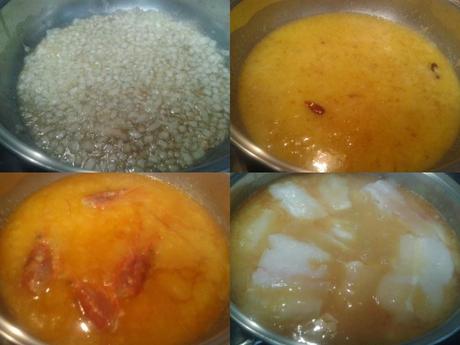 Merluza en salsa con almejas y gambones