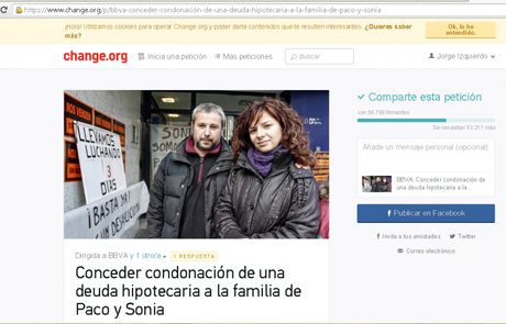 firma sin vaidar en  change.org