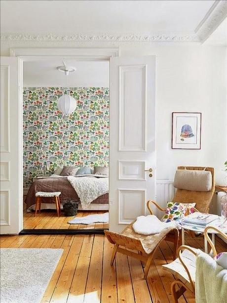 12 Ideas de papel pintado de  inspiración escandinava /12 Ideas Scandinavian style wallpaper