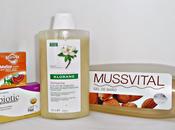 Champú cera magnolia Klorane, baño aceite almendras Mussvital, Casenbiotic Juanola