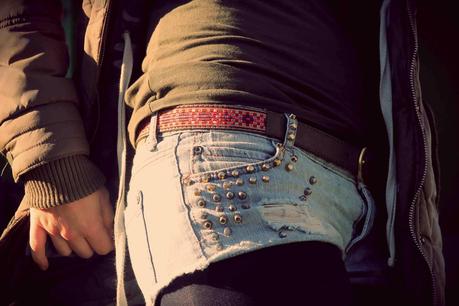 Comfy look: navy - kaki - shorts