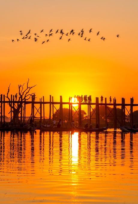 Puesta de sol en Amarapura Puesta de sol en Amarapura