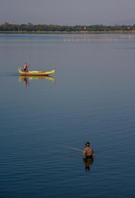 Escenas bucólicas de pesca, Amarapura Escenas bucólicas de pesca, Amarapura