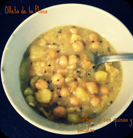 GARBANZOS CON QUINOA Y BACALAO