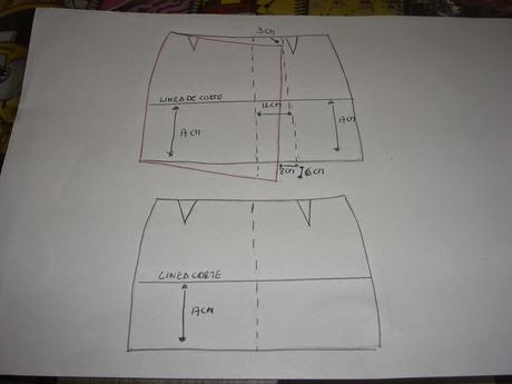 FALDA COMBINADA Y PATRON