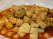 Garbanzos mejillones merluza