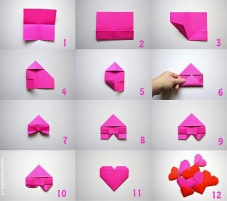 Disturbio infinito mando Una manualidad para hacer con niños en San Valentín corazones de origami -  Paperblog