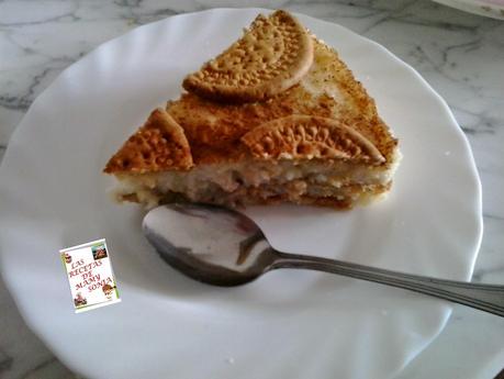 TARTA DE ARROZ CON LECHE Y GALLETAS