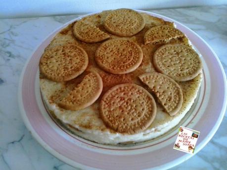 TARTA DE ARROZ CON LECHE Y GALLETAS