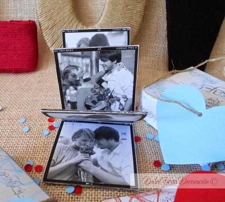 Cajas de regalo DIY y tiras de fotos para San Valentín