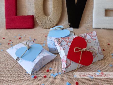 Cajas de regalo DIY y tiras de fotos para San Valentín