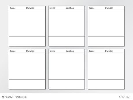 TV commercial storyboard template x6