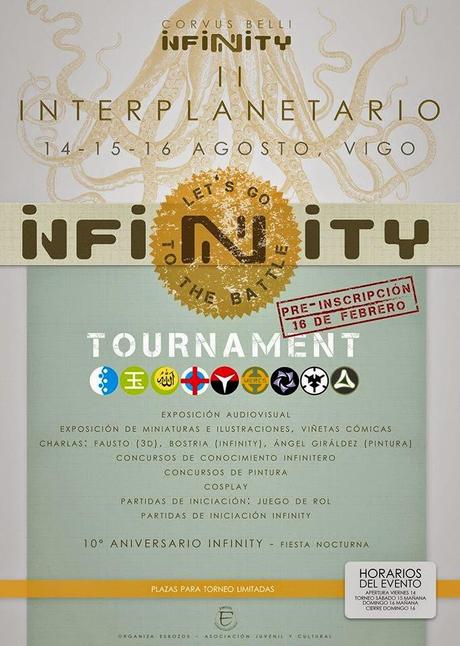 Cartel y primeras informaciones del II Torneo Interplanetario de Infinity the Game(Vigo)