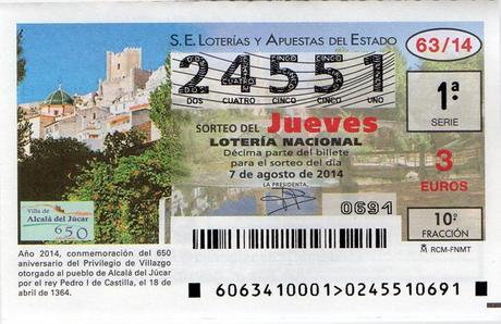 Loteira 650 años villazgo Alcala del Jucar