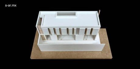 Moderna casa caja de bloques de concreto y bajo costo.