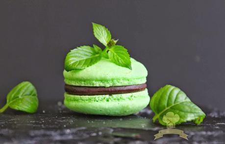 Macarons de menta Macarons de menta