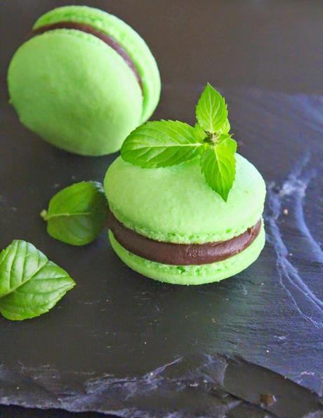 Macarons de menta Macarons de menta