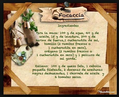 Focaccia de queso feta con aceitunas negras. Focaccia de queso feta con aceitunas negras.