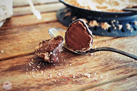 Trufas de castañas y chocolate