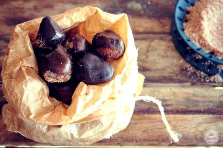 Trufas de castañas y chocolate