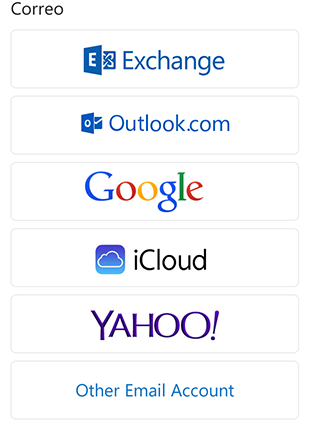 Outlook app: iniciar sesion con Gmail, i Cloud Yahoo y Mas