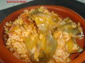 Arroz alcachofas