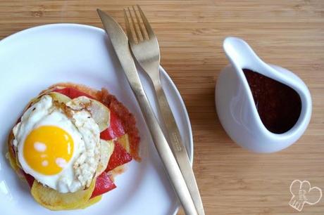 Timbal de patatas a la riojana con sombrero [#RETOASALTABLOGS]