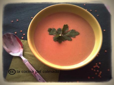 Crema de lentejas rojas
