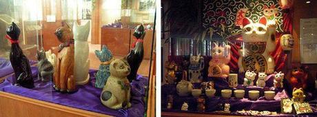 Algunas de las vitrinas del museo