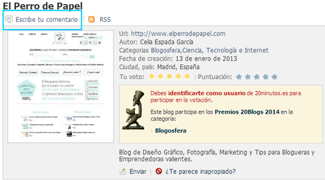 ¡Participo en los Premios 20 Blogs!