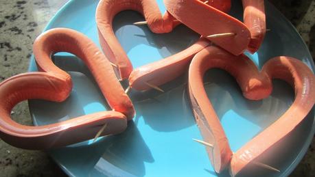 Corazones de tortilla