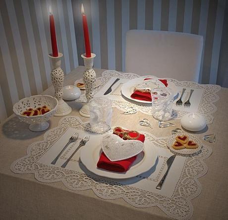 una mesa bien bonita por San Valentín