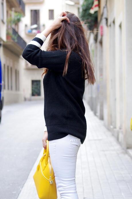 White Pants & Printed Heels