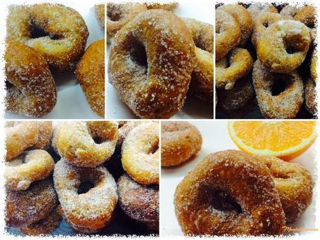 Rosquillas de naranja con azúcar y canela