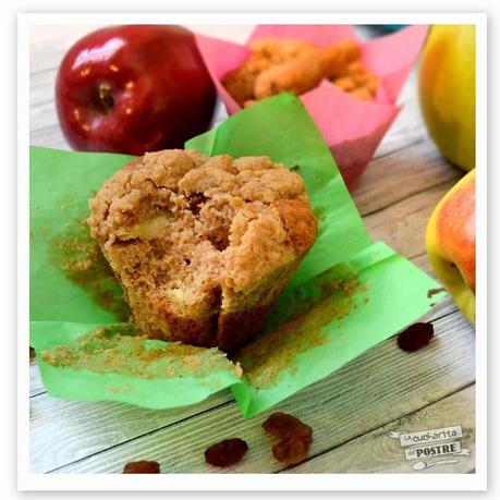 MUFFINS DE MANZANA CON STREUSEL DE CANELA / APPLE MUFFINS WITH CINNAMON STREUSEL