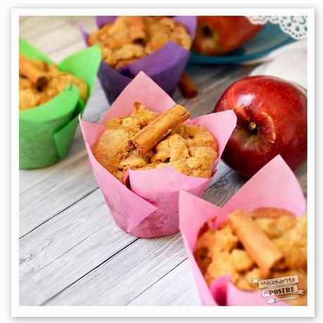 MUFFINS DE MANZANA CON STREUSEL DE CANELA / APPLE MUFFINS WITH CINNAMON STREUSEL