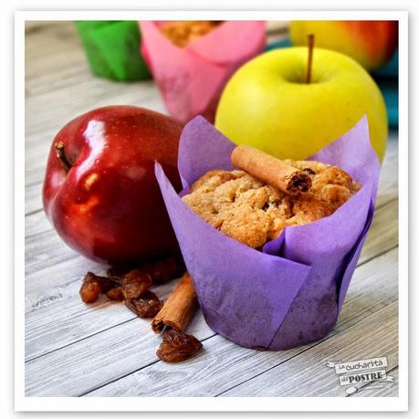 MUFFINS DE MANZANA CON STREUSEL DE CANELA / APPLE MUFFINS WITH CINNAMON STREUSEL