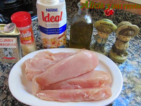 PECHUGAS DE POLLO AL CURRY DE MADRÁS